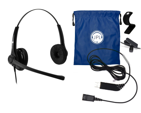 Комплект JPL-400-PB+BL-05NB, профессиональная проводная гарнитура с шумоподавлением и USB-адаптер