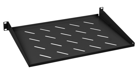 Cabeus SH-J017-1U-315-BK, полка 19" перфорированная консольная 1U глубина 315 мм, цвет черный (RAL 9004)
