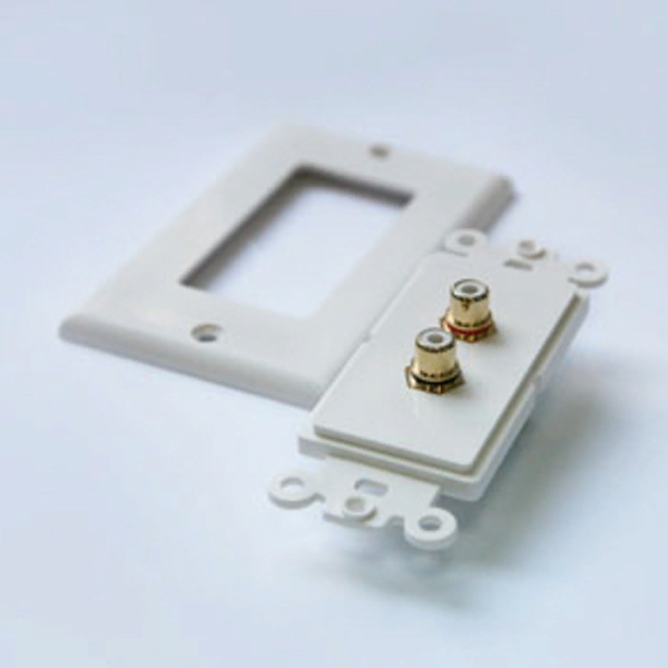 CVGaudio WLP02-R, декоративная розетка для подключения сигнального двухканального кабеля CVGaudio WLP02-R, декоративная розетка для подключения сигнального двухканального кабеля