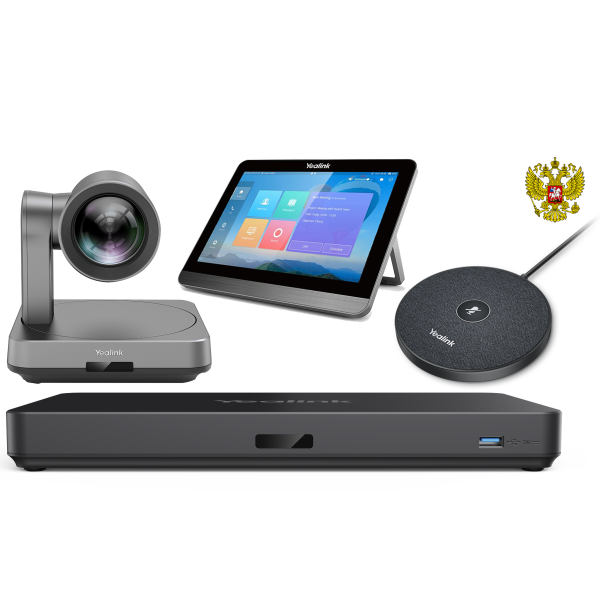 M500-AVI-CTP18-RU Видеотерминал Yealink (терминал M500, камера UVC84/UVC85, микрофон VCM35, VCH51, CTP18, пульт ДУ)