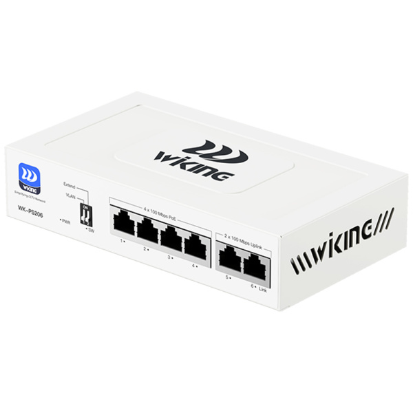 WI-TEK WK-PS206 v2, неуправляемый коммутатор PoE