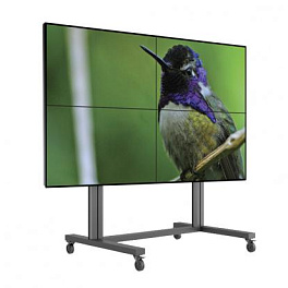 Видеостена 2х2 из панелей LG 49VM5C, 98", шов 1,8 мм; мобильная напольная стойка