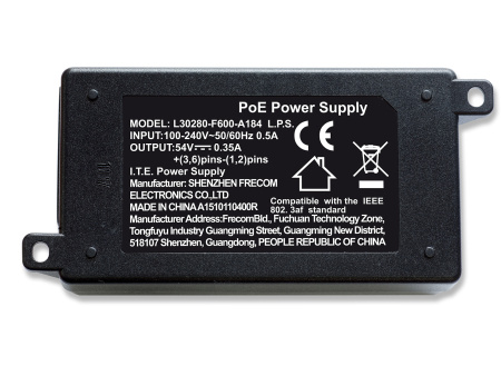 ATCOM PGSC20D01-540035 - POE-инжектор 802.3af (class 3, до 15 Вт), 2xRJ45, cat 5e/6/7