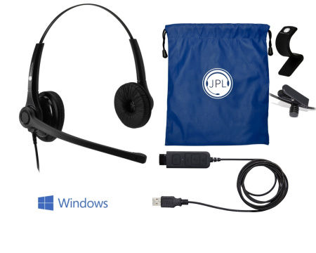 Комплект JPL-400-PB+BL-054MS+P , профессиональная проводная гарнитура с шумоподавлением и USB-адаптер