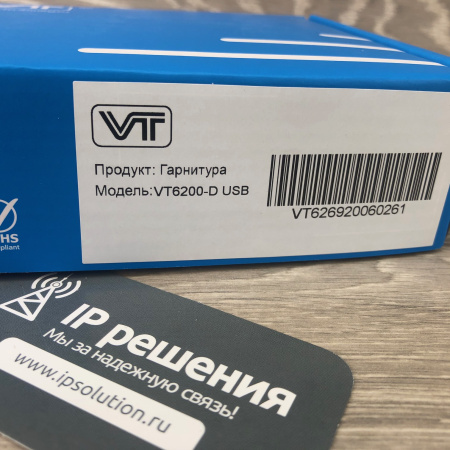 VT VT6200-D USB, проводная бинауральная головная USB-гарнитура 