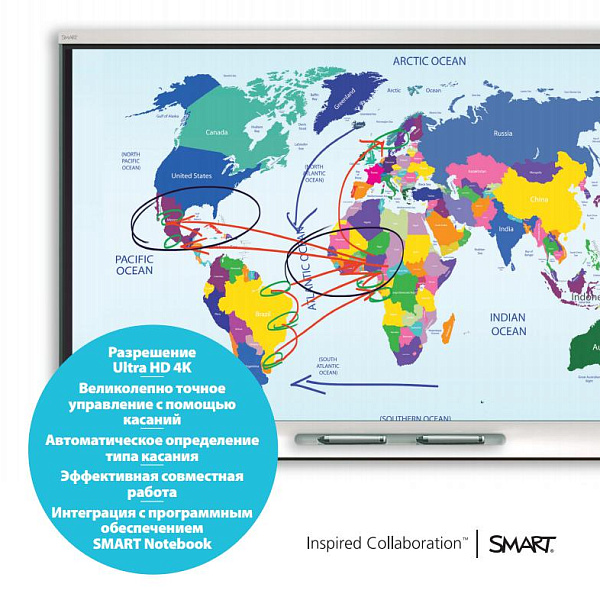 Интерактивный дисплей SPNL-6075 interactive flat panel с ключом активации SMART Learning Suite