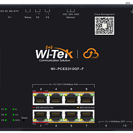 WI-TEK WI-PCES310GF-F, промышленный коммутатор PoE