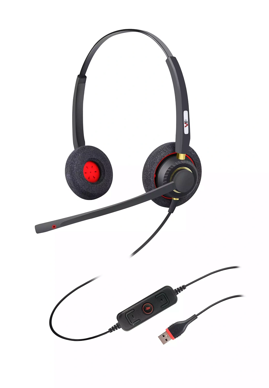 VoiceXpert VXH-500DM-S, проводная USB-гарнитура