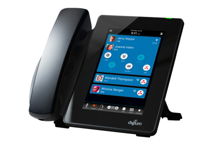 Digium D80 - IP-телефон,1 SIP линия, POE, 1Гб порт, Bluetooth, сенсорный дисплей