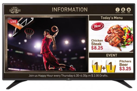 55" Коммерческий телевизор Smart Signage, 400 кд/м2, 1920x1080, IP-RF, WEB OS, Group Manager