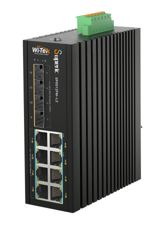 WI-TEK Superic SP5012FM-l2, промышленный коммутатор