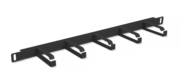 Cabeus, JB08-0,5U-BK, кабельный органайзер горизонтальный 19" 0.5U, 5 колец, металлический, цвет черный (RAL9004) Cabeus, JB08-0,5U-BK, кабельный органайзер горизонтальный 19" 0.5U, 5 колец, металлический, цвет черный (RAL9004)