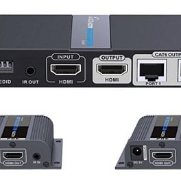 Lenkeng LKV712Pro, разветвитель-удлинитель 1*2 HDMI, ИК, CAT6, до 40 метров 