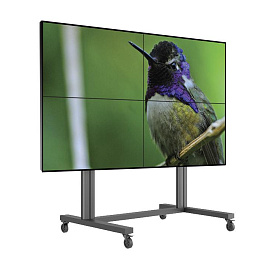 Видеостена 2х2 из панелей LG 49VM5C, 98", шов 1,8 мм; мобильная напольная стойка