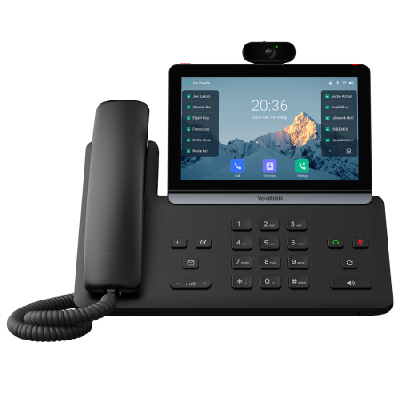 Yealink SIP-T88V Pro ,  видеотелефон (7" экран, Android, WiFi, Bluetooth-трубка, USB, GigE, камера, без БП)