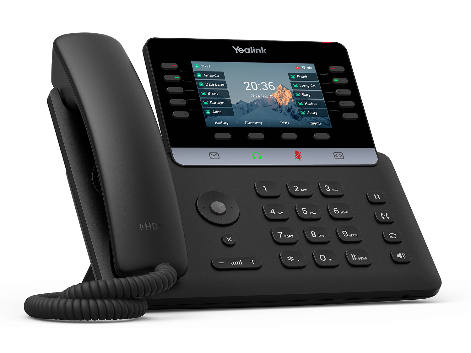 Yealink SIP-T74W, ip-телефон (16 аккаунтов, Wi-Fi, 4,3" цветной экран, порт USB, BLF, PoE, GigE, без БП)