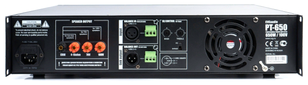 CVGaudio PT-650, профессиональный усилитель мощности для 100/70V линий CVGaudio PT-650, профессиональный усилитель мощности для 100/70V линий