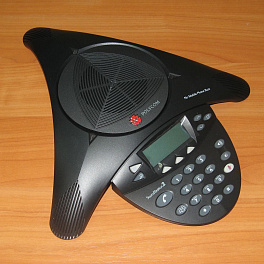 Polycom SoundStation2 EX, телефонный аппарат для конференц-связи, c возможностью подключения дополнительных микрофонов