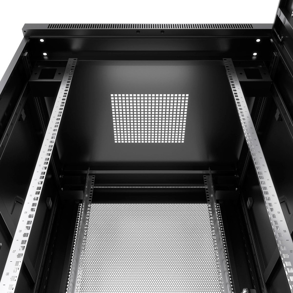 Cabeus, ND-05C-47U80/80-BK, шкаф монтажный телекоммуникационный 19" 47U 800x800x2277mm (ШхГхВ), цвет черный (RAL 9004) 