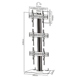 Стойка для видеостены 3х1 Lumi LVS01-346FP (напольная, 45&quot;-55&quot;)