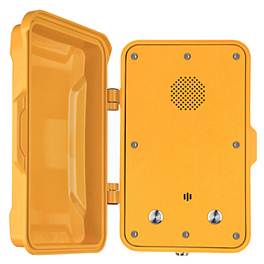 J&R JR102-2B-Y-SIP, промышленный IP-телефон с крышкой, с 2 кнопками 