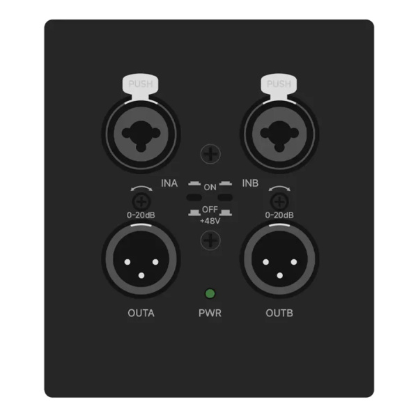 Prestel ADPX-W22XLR, встраиваемая в стену аудиопанель