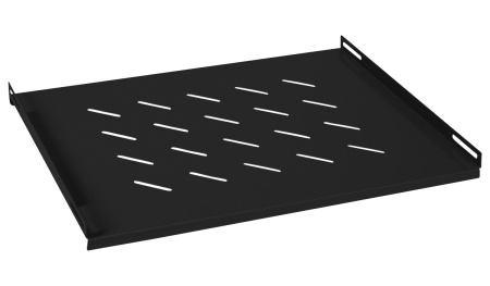 Cabeus, SH-J018-FC-600m-BK, полка 19" перфорированная глубиной 400 мм для напольных и настенных шкафов глубиной 600 мм, цвет черный (RAL 9004)