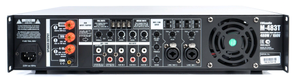 CVGaudio M-483T, микшер-усилитель для качественных систем трансляции CVGaudio M-483T, микшер-усилитель для качественных систем трансляции