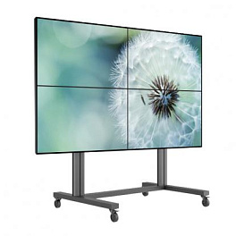 Видеостена 2х2 из панелей LG 49VL5D, 98", шов 3,5 мм; мобильная напольная стойка