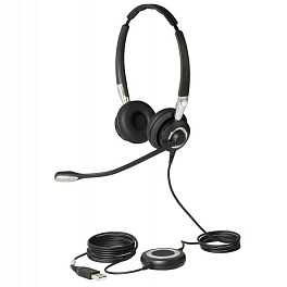 Jabra BIZ 2400 II Duo USB (2499-829-209), проводная USB-гарнитура с Bluetooth и шумоподавлением 