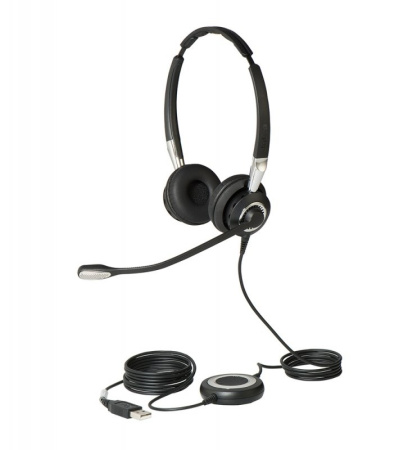 Jabra BIZ 2400 II Duo USB (2499-829-209), проводная USB-гарнитура с Bluetooth и шумоподавлением 