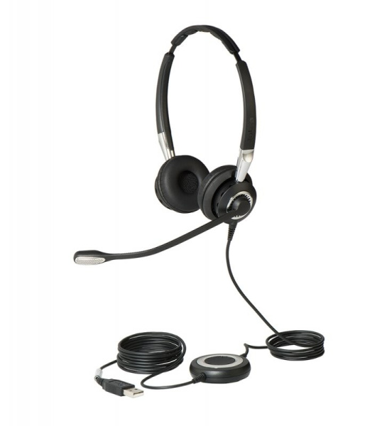 Jabra BIZ 2400 II Duo USB (2499-829-209), проводная USB-гарнитура с Bluetooth и шумоподавлением  Jabra BIZ 2400 II Duo USB (2499-829-209), проводная USB-гарнитура с Bluetooth и шумоподавлением