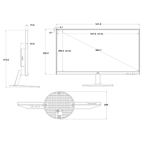 Uniview MW3224-V, монитор 23.8" FullHD черный