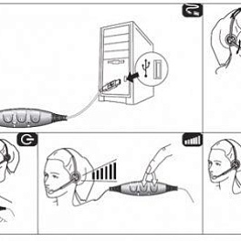 Jabra GN1900 USB Mono (1983-829-104), профессиональная телефонная гарнитура для контакт и call-центров