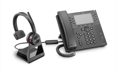 Poly Savi 7210 , беспроводная DECT-гарнитура для стационарного телефона