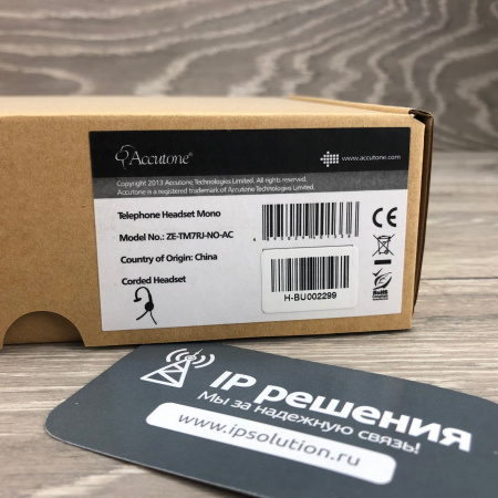 Accutone TM7RJ-AC-U10P, гарнитура с разъемом RJ9 (RJ11)