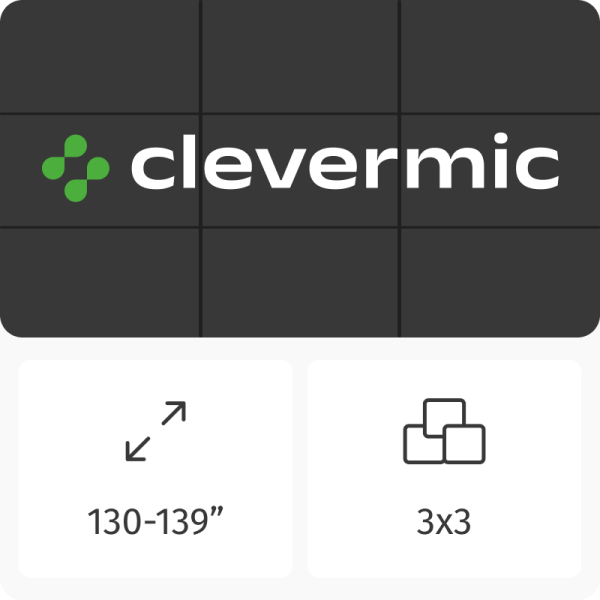 Видеостена 3x3 CleverMic W46-3.5-500 138" Видеостена 3x3 CleverMic W46-3.5-500 138"