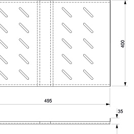 Cabeus, SH-J018-FC-600m-100KG, полка 19" перфорированная глубиной 400 мм для напольных и настенных шкафов глубиной 600 мм, усиленная до 100кг