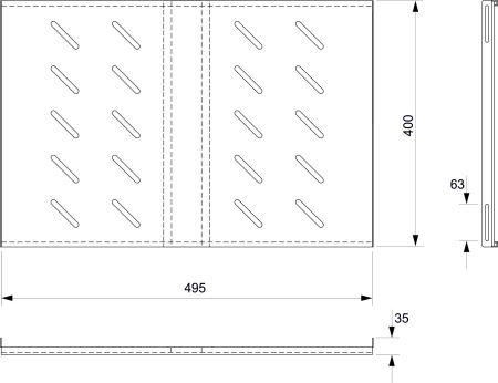 Cabeus, SH-J018-FC-600m-100KG, полка 19" перфорированная глубиной 400 мм для напольных и настенных шкафов глубиной 600 мм, усиленная до 100кг