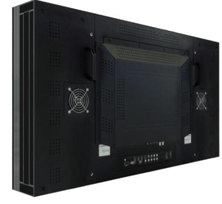 Бесшовный ЖК дисплей Full HD 55”, межпанельный шов 1,05/0,55 мм, 1920х1080 пикс., 700 кд/м2, 4000:1, LED подсветка, угол обзора 178 град., входы VGA, DVI, HDMI, CVBS; 200 Вт