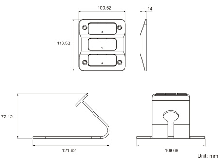 Qbic AC-112, подставка для TD-1050 PRO/TD-1060 Slim/TD-1070, черная