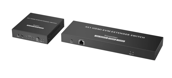 Lenkeng LKV441EX, удлинитель-переключатель hdmi kvm 4×1 по витой паре cat6 до 70 м
