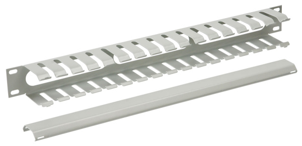 Cabeus, JB07-1U-GY, кабельный органайзер 19" 1U с крышкой, металлический, цвет серый (RAL7035) Cabeus, JB07-1U-GY, кабельный органайзер 19" 1U с крышкой, металлический, цвет серый (RAL7035)