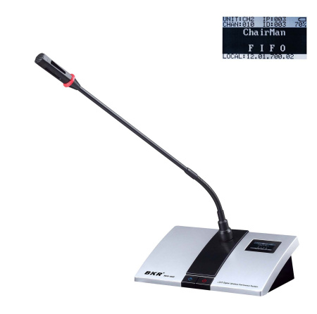 BKR WCS-103C Silver, микрофонный пульт председателя беспроводной