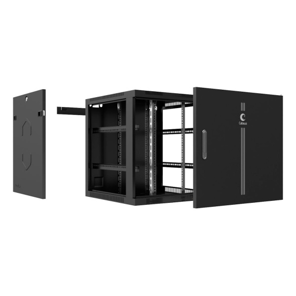 Cabeus, SH-05F-15U60/35m-BK, шкаф телекоммуникационный настенный 19" 15U 600x350x769mm (ШхГхВ) дверь металл, цвет черный (RAL 9004) Cabeus, SH-05F-15U60/35m-BK, шкаф телекоммуникационный настенный 19" 15U 600x350x769mm (ШхГхВ) дверь металл, цвет черный (RAL 9004)