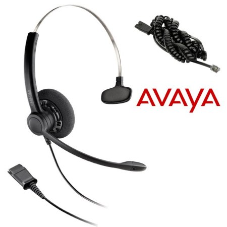 Комплект Plantronics SP11-QD/SP-A, проводная гарнитура Practica в комплекте с шнуром-переходником для Avaya