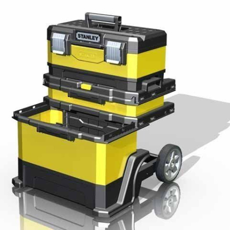 Stanley 1-95-621 - Ящик Stanley® Rolling Workshop металлопластмассовый с колесами, 56,8 x 73 x 38,9 см Stanley 1-95-621 - Ящик Stanley® Rolling Workshop металлопластмассовый с колесами, 56,8 x 73 x 38,9 см