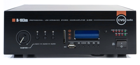 CVGaudio R-103m, профессиональный 2-х канальный стереофонический микшер-усилитель CVGaudio R-103m, профессиональный 2-х канальный стереофонический микшер-усилитель