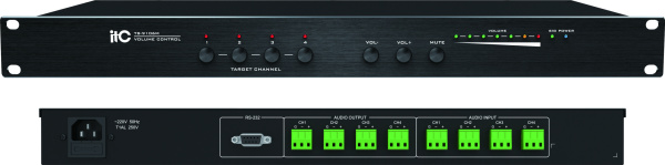 ITC TS-9106M, регулятор громкости 4 канала