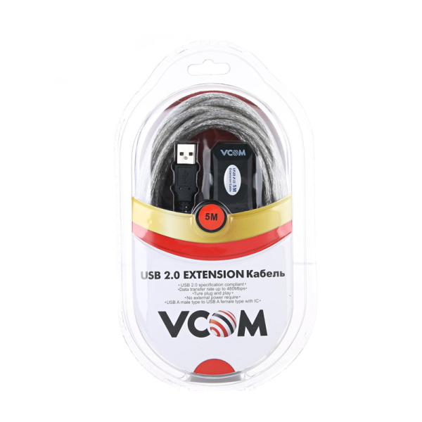VCOM VUS7049-5M удлинитель активный USB2.0 